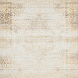 Elegant Vintage Distressed Area With Low Pile Texture(Beige)