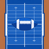 Football Field Central Ball Motif(Blue)