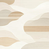 Abstract Horizon Area Non Slip Kitchen Runner(Beige)