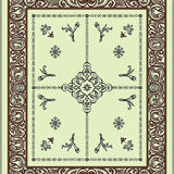 Artisan Floral Scrolls with Vintage Interlocking Vine Details(Brown)