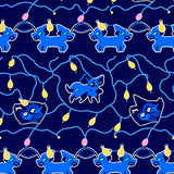 Twinkling Animal Gag Eccentric Seasonal Embellishment Fun Art(Blue)