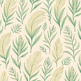 Feathered Plume Botanical Motif Pathway Covering (Ivory) - ODIKA