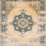 Accent Showcasing a Classic Distressed Oushak Style(Beige)