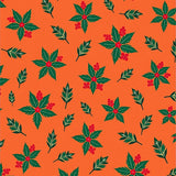 Holly Berry Wreath Festive Botanical Christmas Accent(Orange)