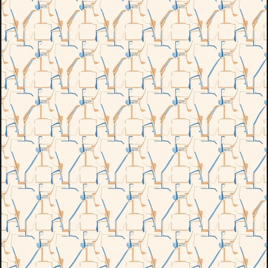 Modern Hexagonal Honeycomb Fuzzy Accent (Ivory) - ODIKA