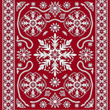 Festive Snowflake Interlocking Medallion Winter Holiday(Red)