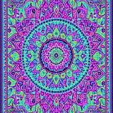 Eclectic Colorful Medallion Design(Purple)