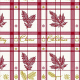 Festive Plaid Pine Branches with Scripted Holiday Greetings(Red)