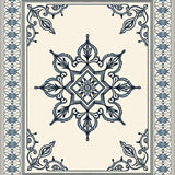 Vintage Filigree Trellis with Botanical Arabesque Embellishments(Beige)