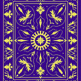 Casbah Snowflake Lattice Holiday Botanical Filigree Design(Purple)