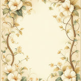 Elegant Floral with Non Slip Backing in Beige Tones(Beige)