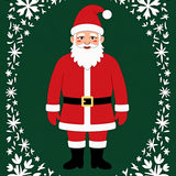 Festive Santa Claus Half Moon Welcome Holiday Entrance Decoration(Green)