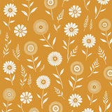 Meadow Wildflower Burst Botanical Vintage Inspired(Brown)
