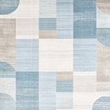 Arctic Breeze Collection Area Cool Tones Light Blue Beige Abstract(Gray)