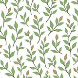 Elegant Ivy Vine Featuring Delicate Floral Swirls and Leaf Motifs (Green)