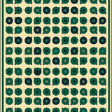 Beige Foundation Green Stylized Geometric Spotted(Green)