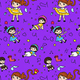 Playful Cartoon Adventure Fantasy Wonderland(Purple)