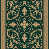Elegant Interlocking Vine Scroll Damask Antiqued Finish(Green)