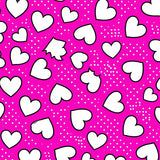 Interlocking Hearts Motif with Playful Polka Dot Accents and Artistic Flair (Pink)