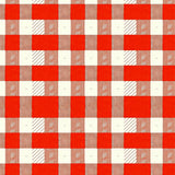 Harvest Plaid Patchwork Check Motif with Interlocking Autumnal Stripes(Red)