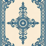 Celestial Medallion with Ornate Floral Twists (Beige)