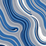 Swirled Marble Effect Gradient Abstract Contemporary Design (Blue) - ODIKA