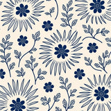 Botanical Garden Artistic Blossoms Contemporary Decorative Motif(Beige)