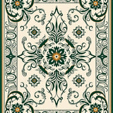 Traditional Damask Scroll with Ornate Victorian (Beige)