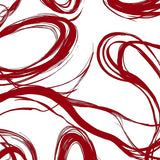 Abstract Brushstroke Art with Swirling Paint Effects (Red) - ODIKA