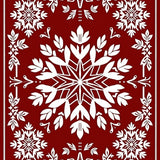 Festive Snowflake Medallion Winter Holiday Accent Doorway(Red)