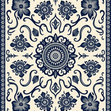 Bloom Intricate Floral Medallion Decorative (Blue)