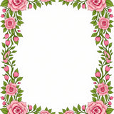 Blooming Rose Garden Tapestry With Elegant Floral Arrangement(Pink)