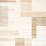 Contemporary Beige with Cashmere Effect and Abstract Design(Beige)