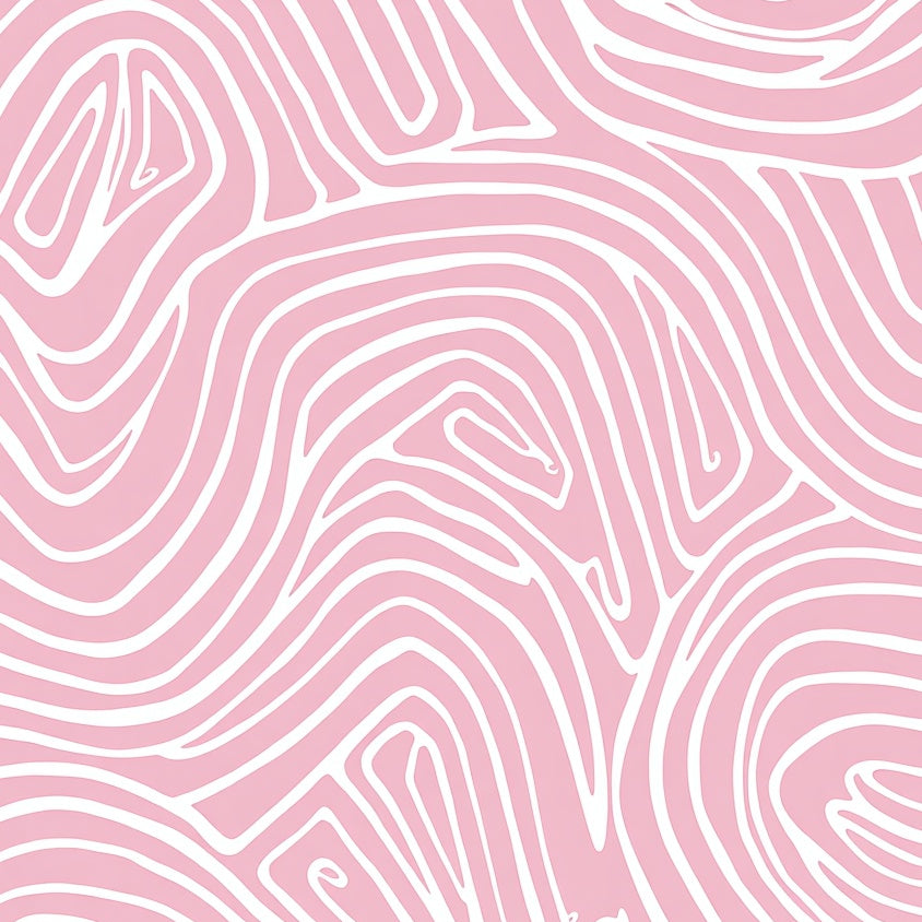Elegant Minimalist Wave Motif Featuring Fluid Lines (Pink) - ODIKA
