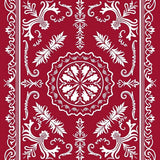 Elegant Snowflake Damask Traditional Decorative Festive(Red)
