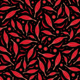 Abstract Feather Swirls with Whimsical Dot Embellishments(Black)