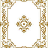 Ornate Floral Medallion with Delicate Scrollwork and Curved Motifs (Gold)