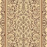 Boho Autumn Vinework with Interlocking Foliage and Whimsical Fern Detailing(Beige)