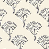 Fan Shaped Interlocking Mosaic with Art Flair(Beige)