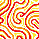 Autumn Harvest Swirl Decorative Shag with Textured Waves(Red)