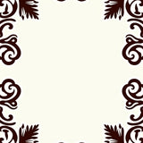 Luxurious Damask Scroll Ornate Filigree(Brown)