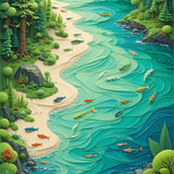 Rustic Wildlife Bass(Blue)