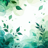 Lake Leaf Escape Plant Inspired Non Slip Area Rug Carpet(Green)