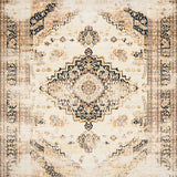 Elegant Farmhouse Area With Vintage Distressed Medallion Design(Beige)