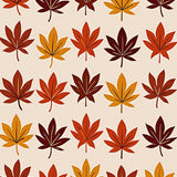 Abstract Maple Leaves Scattered Across Textured Background(Orange)