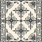 Heirloom Inspired Damask Faded Elegant Sophisticated Design(Black)