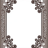Medallion Labyrinth Maze Elegant Symmetrical(Brown)