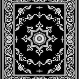 Arabesque Filigree Delicate Lacework with Spiral(Black)