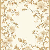 Botanical Bliss Entrance Beige Floral Non Slip Boho(Beige)