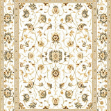 Elegant Vintage Inspired with Classic Floral and Neutral Tones(White)